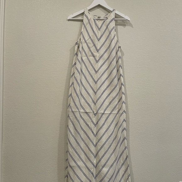 J. Crew Dresses & Skirts - J. Crew White and Blue Striped Maxi Dress